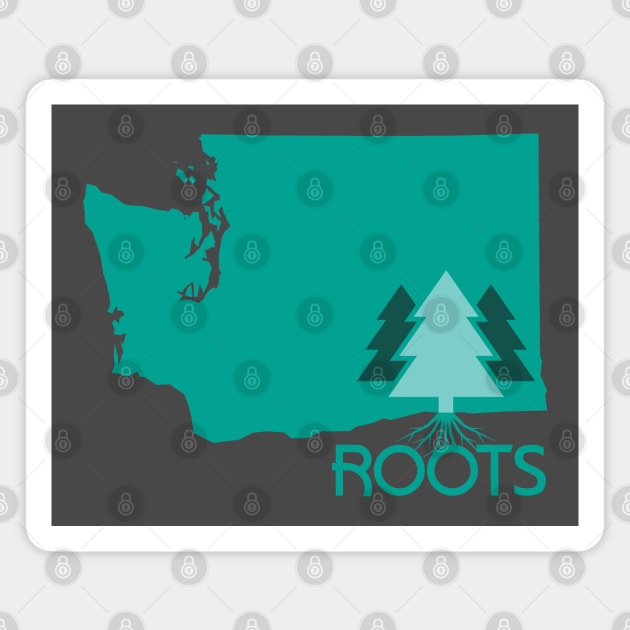 Roots - Washington State (Modern) Magnet by dustbrain